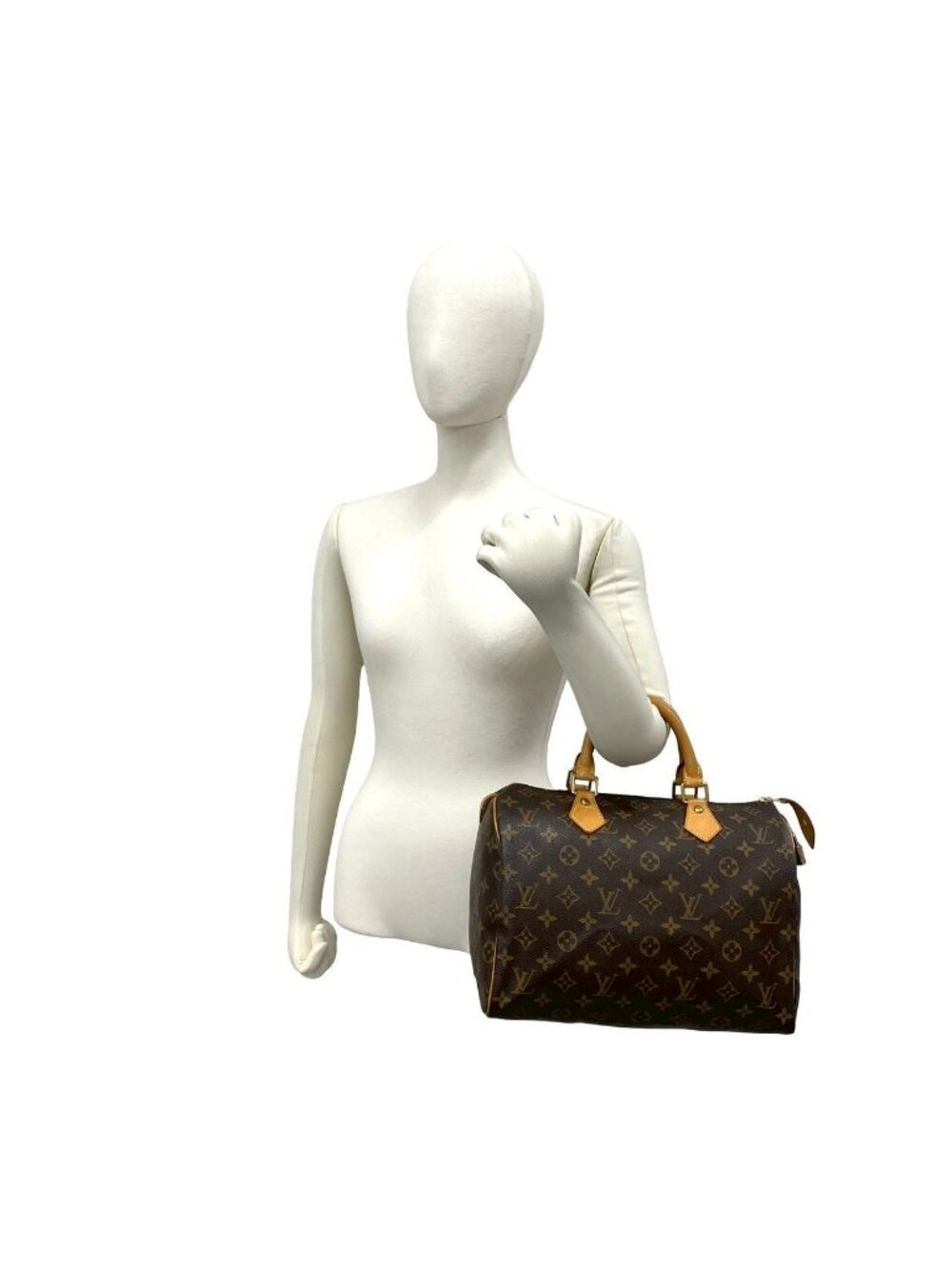 Louis Vuitton Vintage Speedy 30 Monogram Leather Boston Bag Brown - Picture 2 of 10